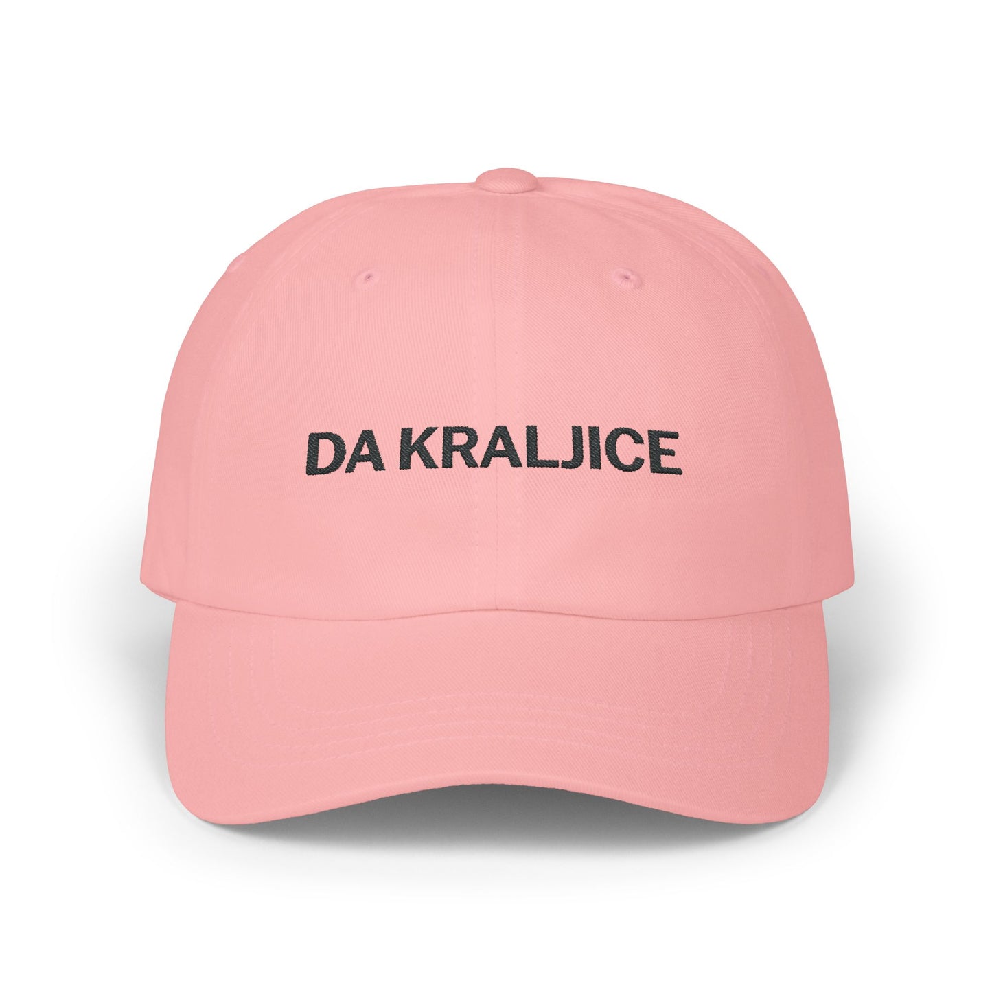 Da Kraljice "Yes Queen" - Classic Dad Cap (White, Stone & Pink)