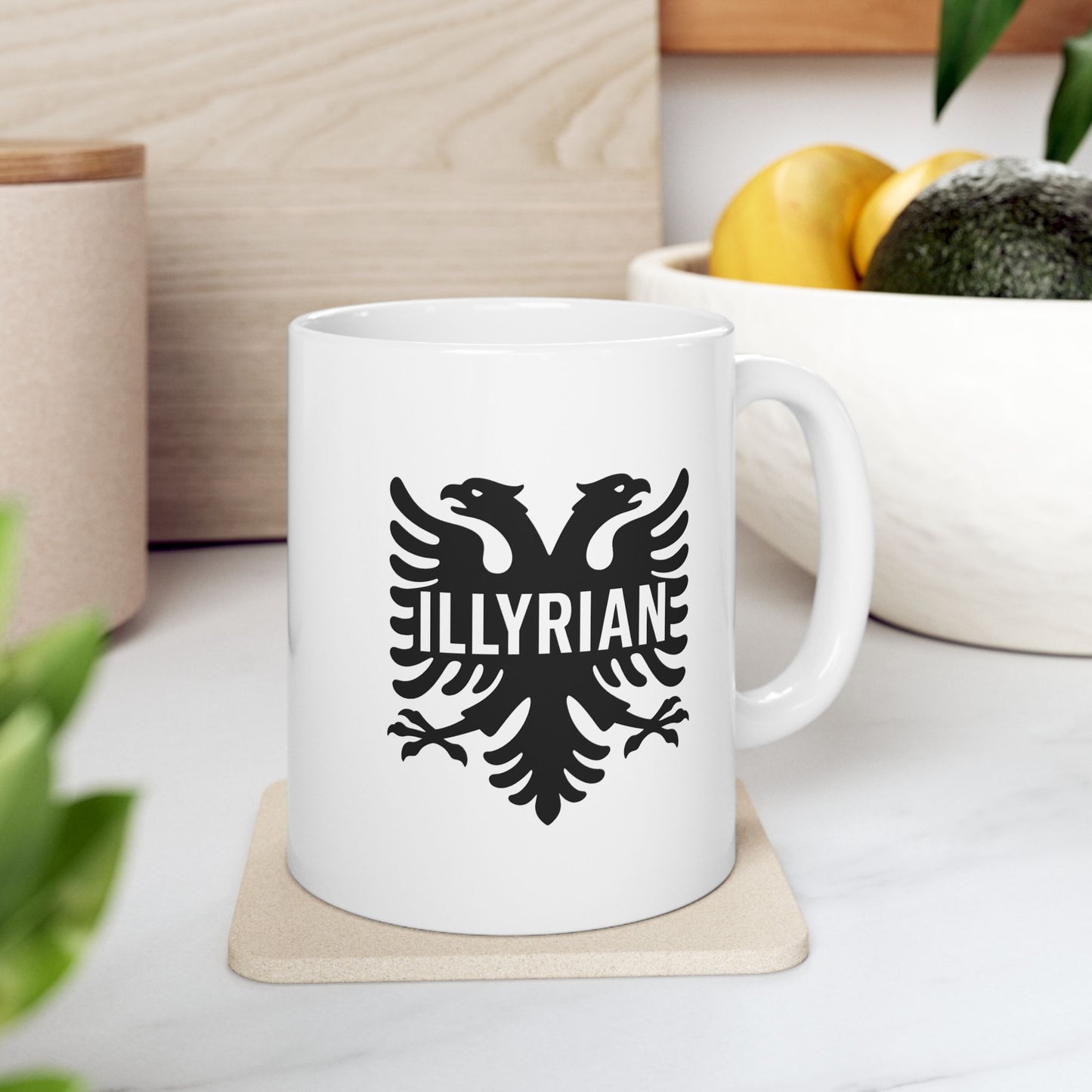 Illyrian Eagle Ceramic Mug Balkan Heritage Coffee Tea Cup 11oz 15oz