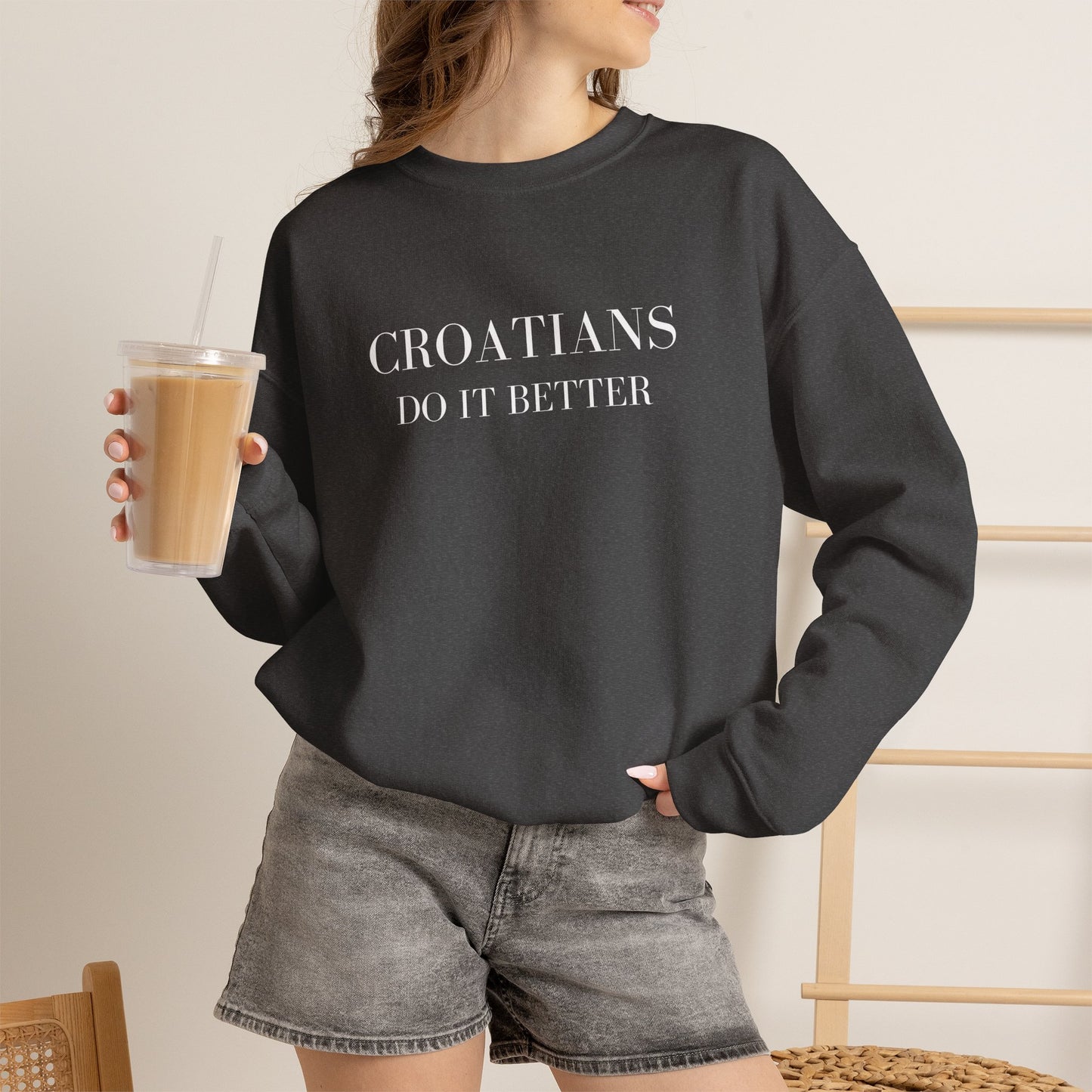 Croatians Do It Better | Gildan 18000 Crewneck Sweatshirt