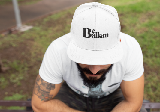 Be Balkan - Embroidered Flat Bill Snapback (White, Heather Grey/Black, & Heather Grey)