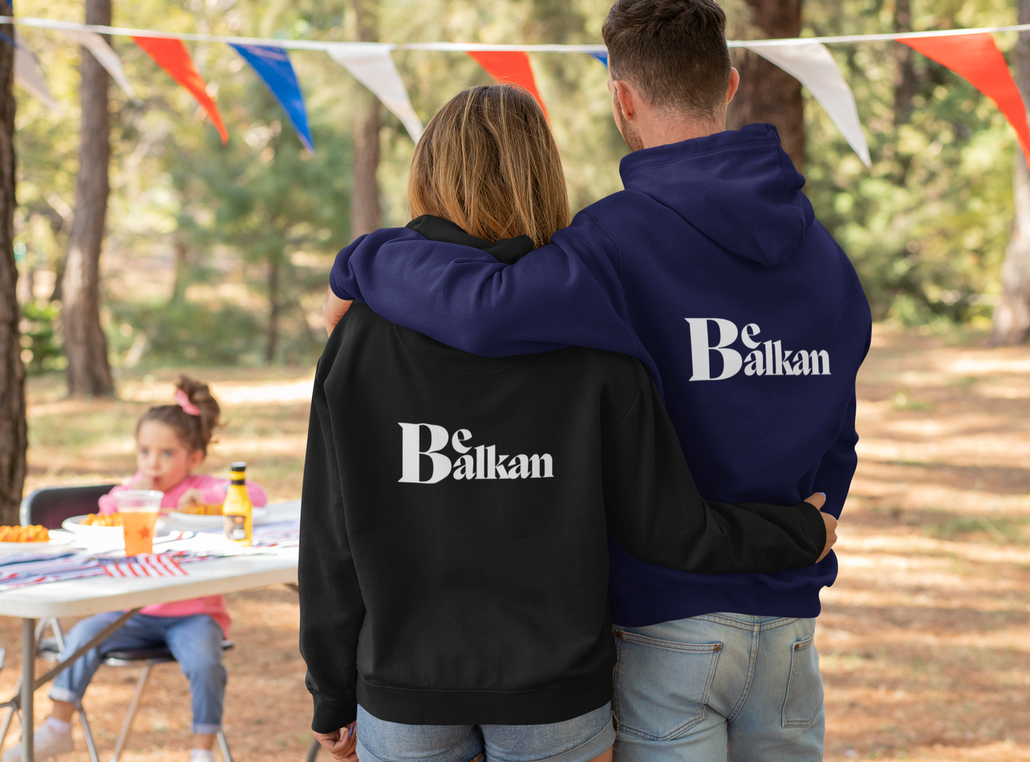 Be Balkan - Three-Panel Fleece Hoodie (Black, Navy, Charcoal Heather)