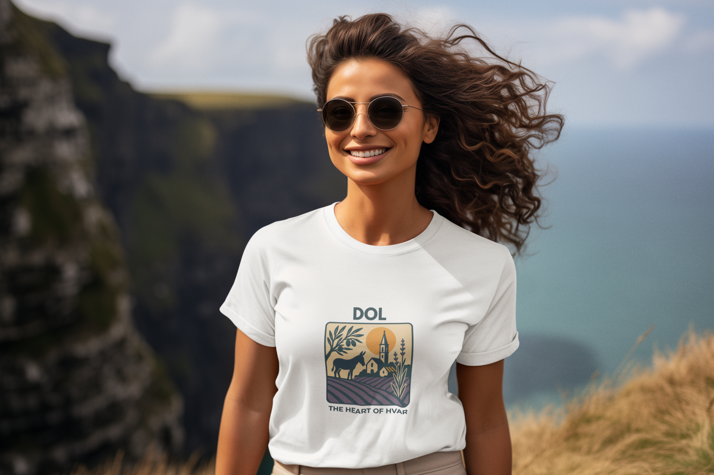 Dol, Hvar | T-shirt - Soft Unisex Tee for Vacation Vibes, Travel Inspiration, Gift for Her, Summer Wardrobe, Eco-friendly Fashion