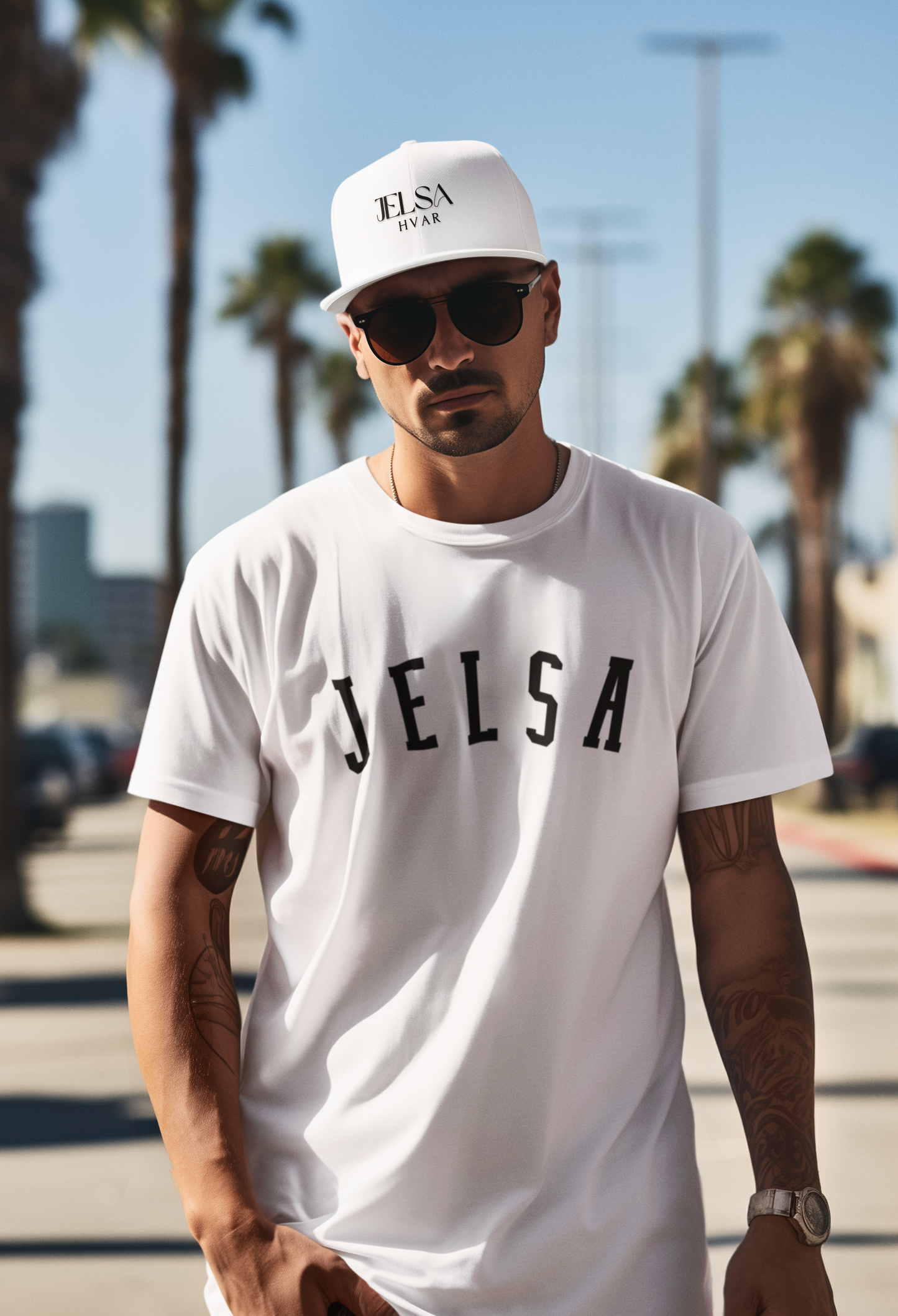 Jelsa, Hvar - Collegiate Tee - Comfort Colors 1717 (White)
