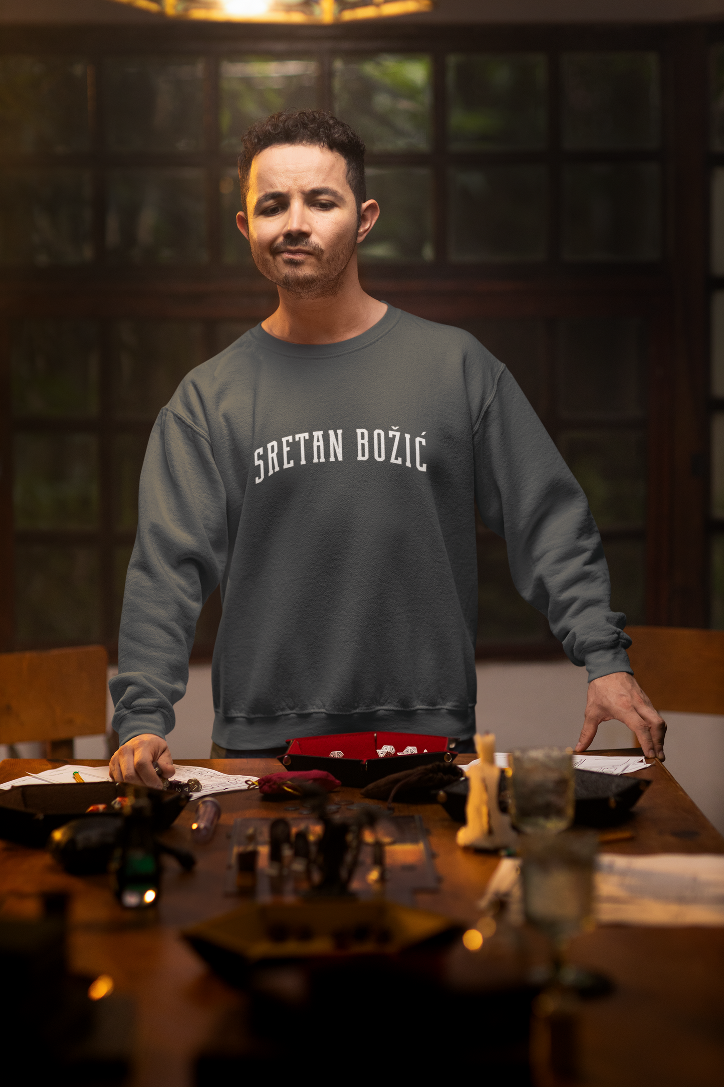 Sretan Bozic Champion Crewneck Croatian Christmas Collegiate Sweatshirt Powerblend Holiday Gift Unisex Winter Apparel