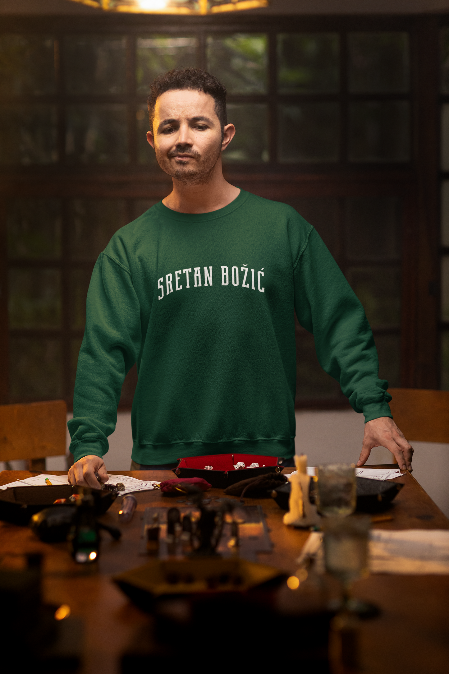 Sretan Bozic Champion Crewneck Croatian Christmas Collegiate Sweatshirt Powerblend Holiday Gift Unisex Winter Apparel