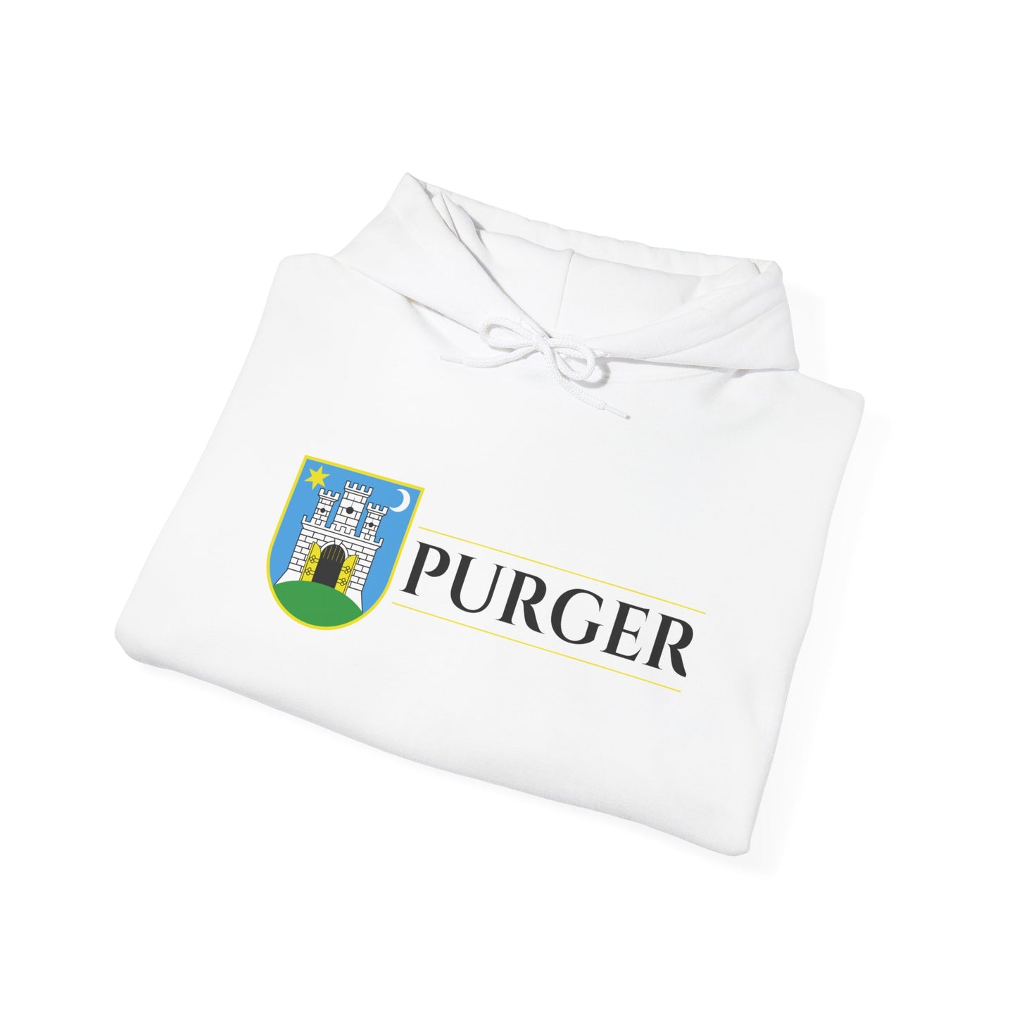 PURGER - Unisex Heavy Blend™ Hooded Sweatshirt - (White & Light Steel)