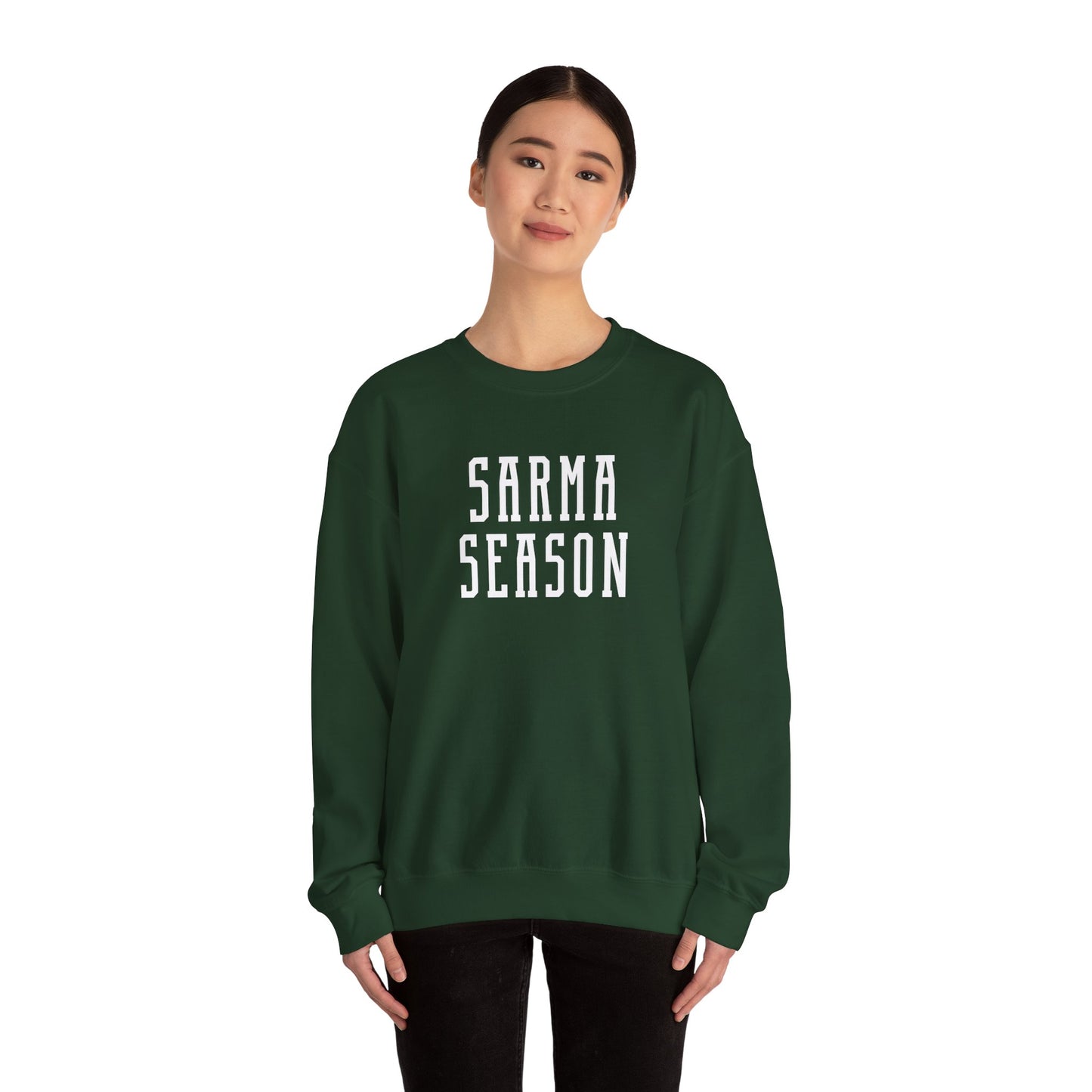 Sarma Season Gildan 18000 Crewneck Croatian Food Winter Sweatshirt