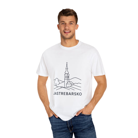 Jastrebarsko, Croatia | Garment-Dyed T-shirt | Casual Wear, Travel Souvenir, Unique Gift Idea, Eco-friendly Fashion, Vacation Outfit