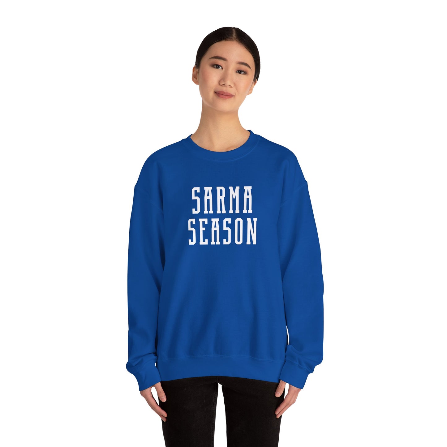 Sarma Season Gildan 18000 Crewneck Croatian Food Winter Sweatshirt