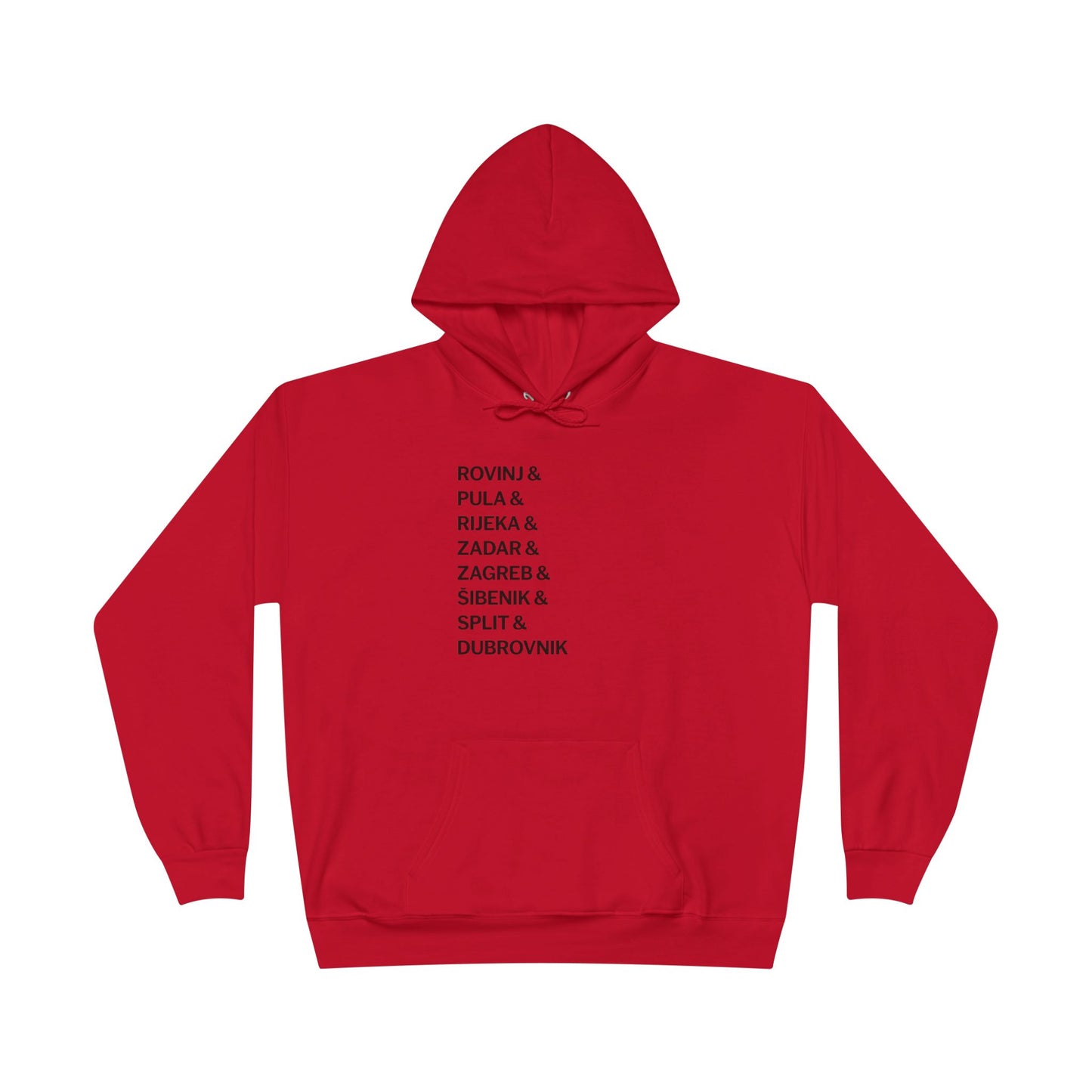 Wanderlust Croatia: From Ancient Walls to Modern Malls - Unisex EcoSmart® Pullover Hoodie Sweatshirt