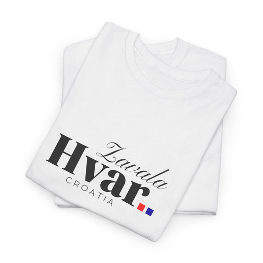 Zavala, HVAR, Croatia - Unisex Tee - (White or Ash)
