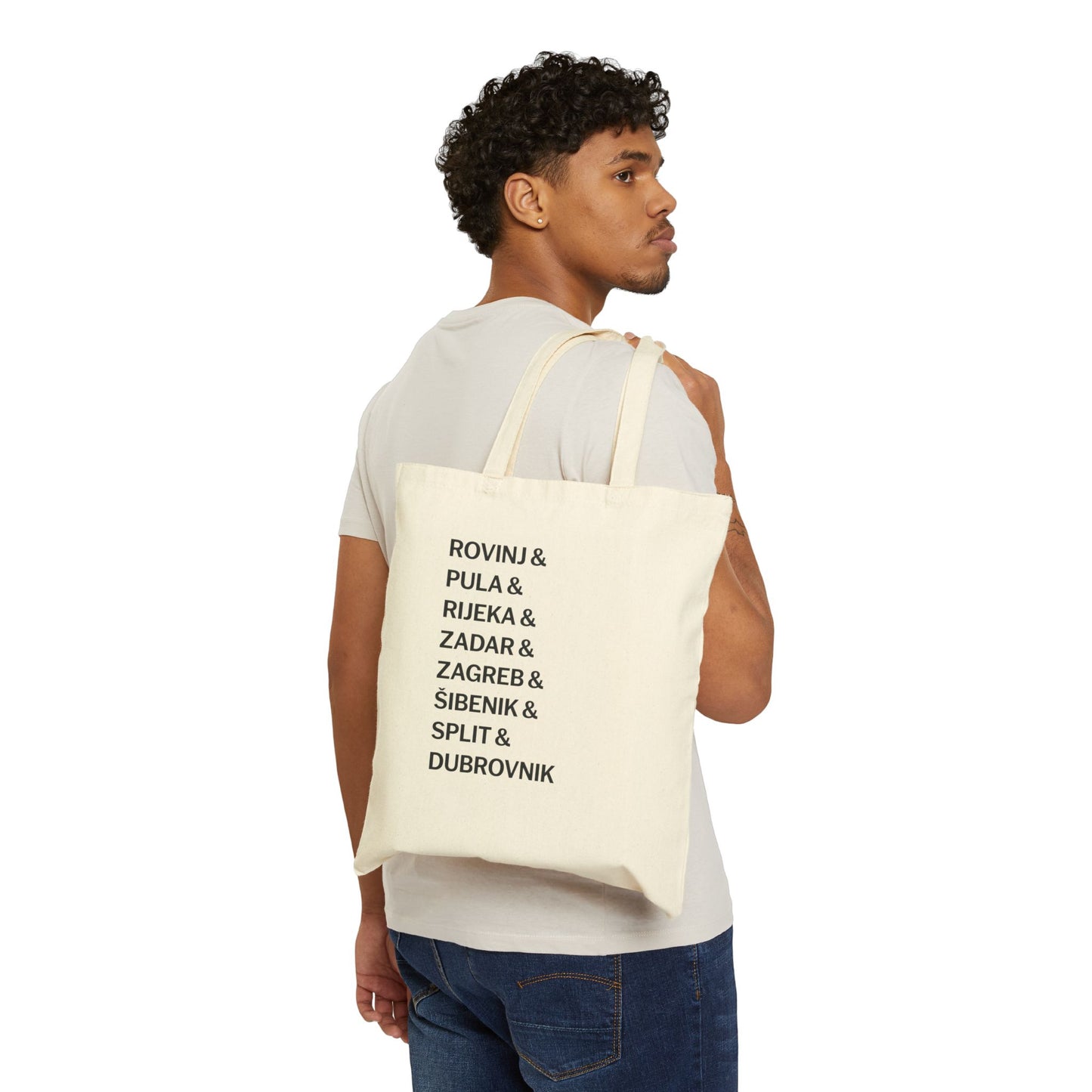 Wanderlust Croatia: From Ancient Walls to Modern Malls - Cotton Canvas Tote Bag