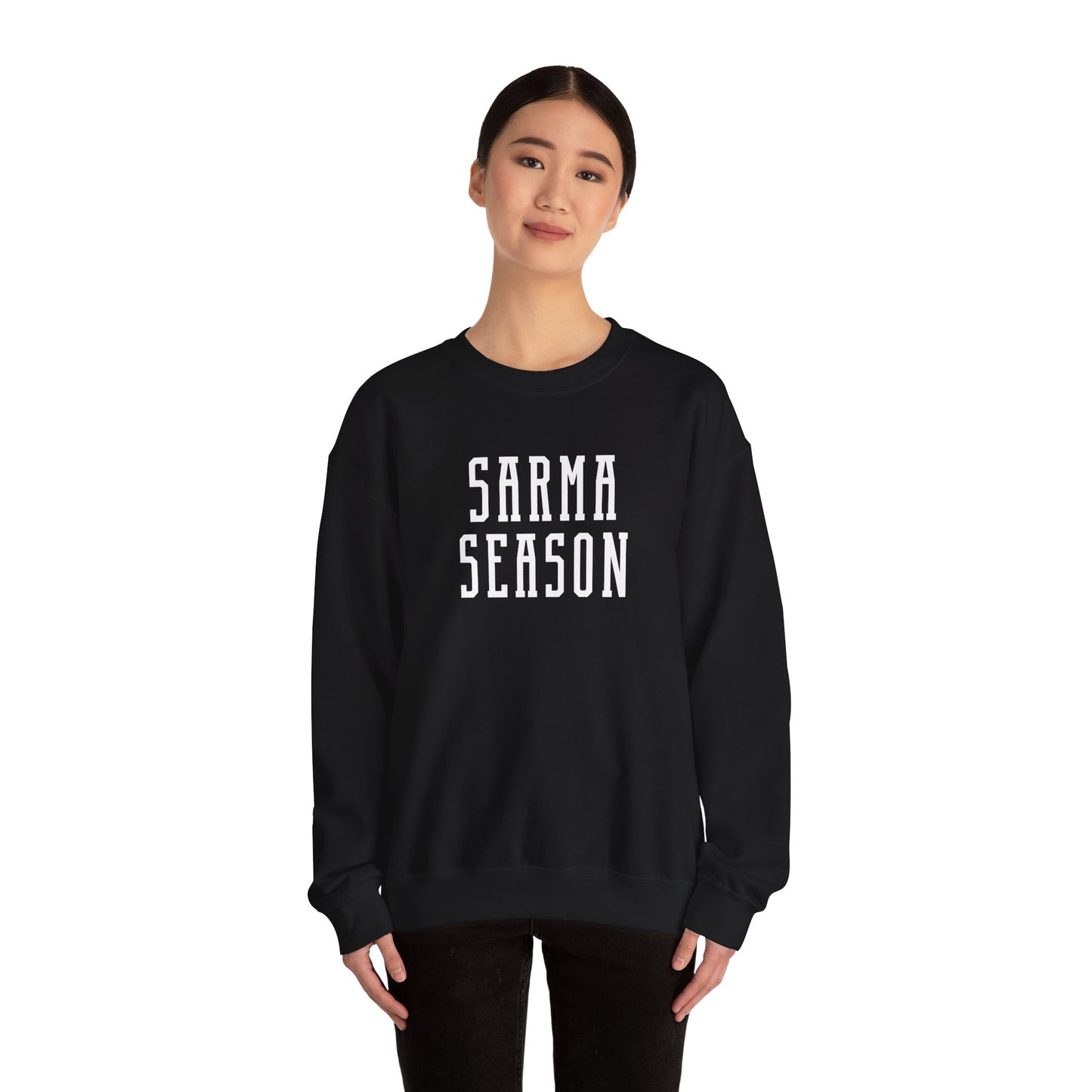 Sarma Season Gildan 18000 Crewneck Croatian Food Winter Sweatshirt