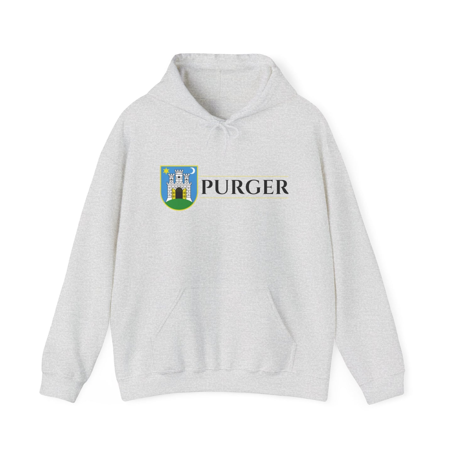 PURGER - Unisex Heavy Blend™ Hooded Sweatshirt - (White & Light Steel)