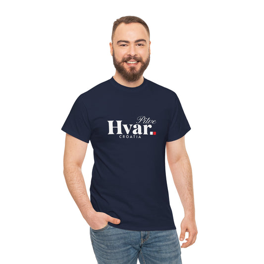 Pitve, HVAR, Croatia - Unisex Tee (Navy & Heather Navy)