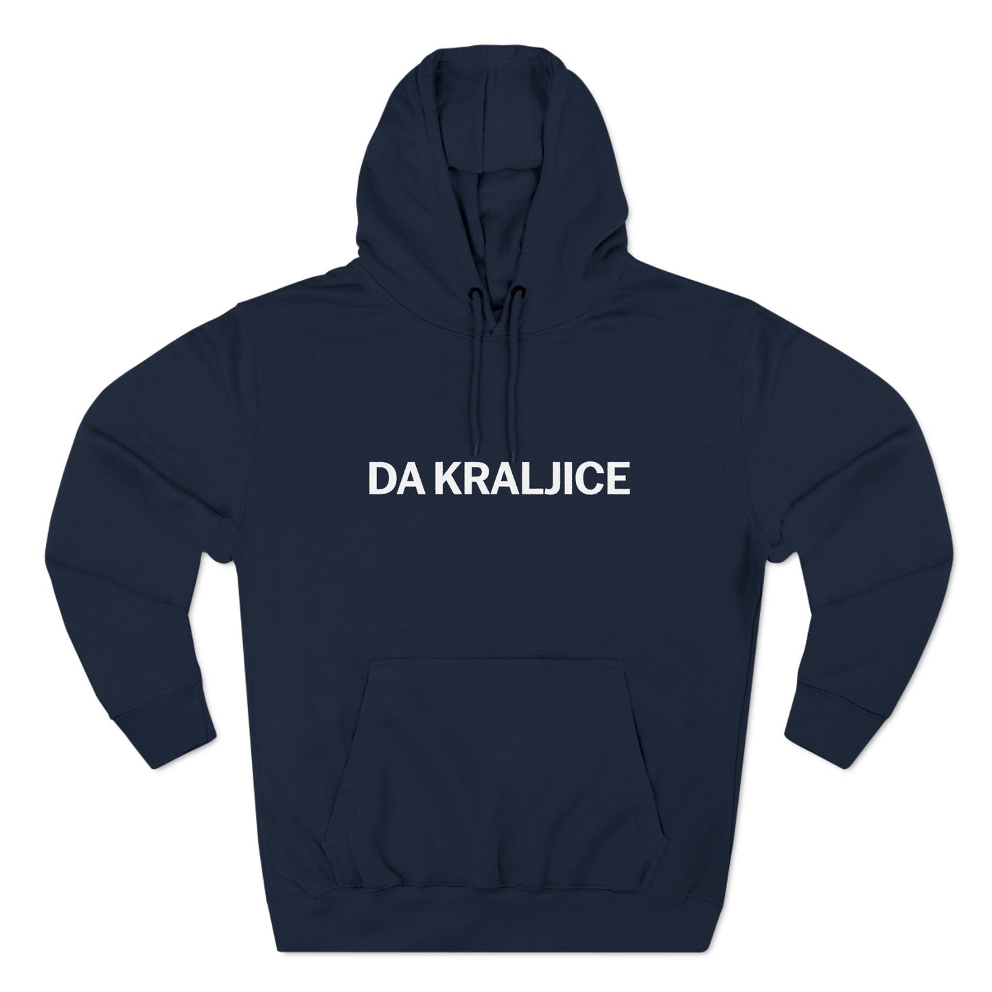 Da Kraljice "Yes Queen" - Three-Panel Fleece Hoodie (Black, Navy & Charcoal Heather)