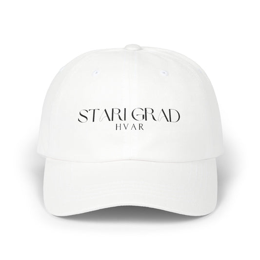Stari Grad, Hvar, Croatia - Embroidered Classic Dad Cap: Casual Style for Everyday Wear, Gift for Dads, Summer Accessory, Trendy Baseball Hat