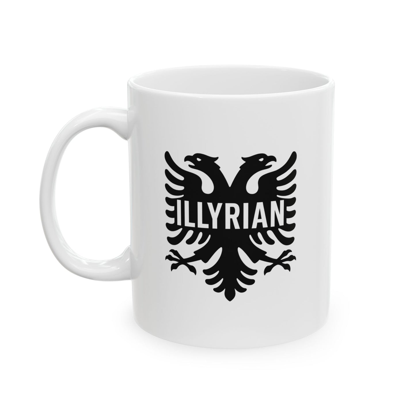Illyrian Eagle Ceramic Mug Balkan Heritage Coffee Tea Cup 11oz 15oz