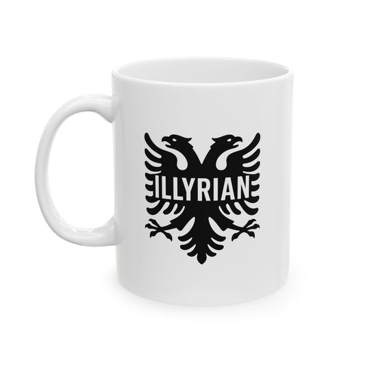 Illyrian Eagle Ceramic Mug Balkan Heritage Coffee Tea Cup 11oz 15oz