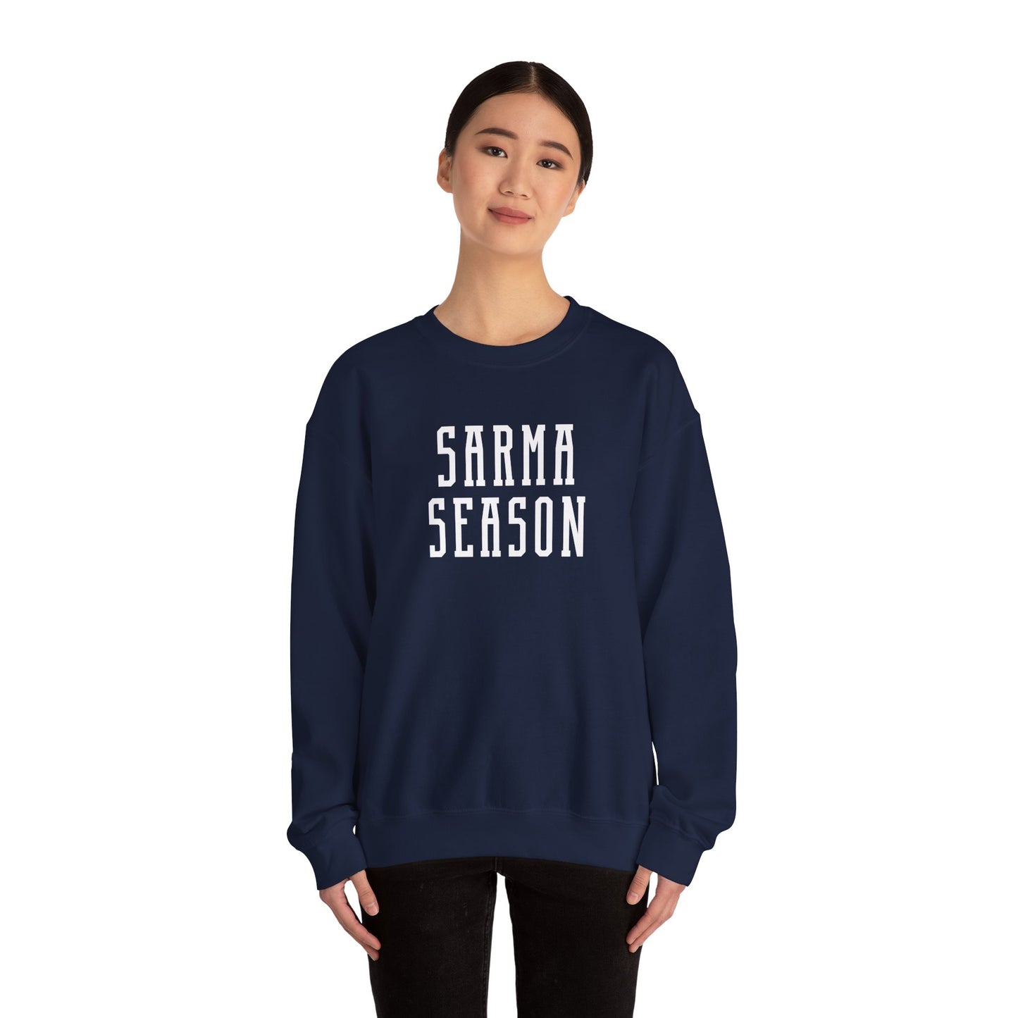 Sarma Season Gildan 18000 Crewneck Croatian Food Winter Sweatshirt