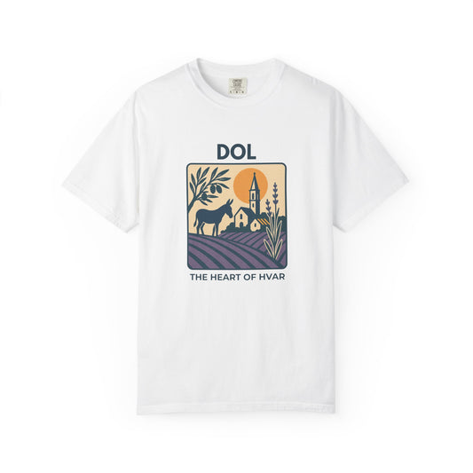 Dol, Hvar | T-shirt - Soft Unisex Tee for Vacation Vibes, Travel Inspiration, Gift for Her, Summer Wardrobe, Eco-friendly Fashion