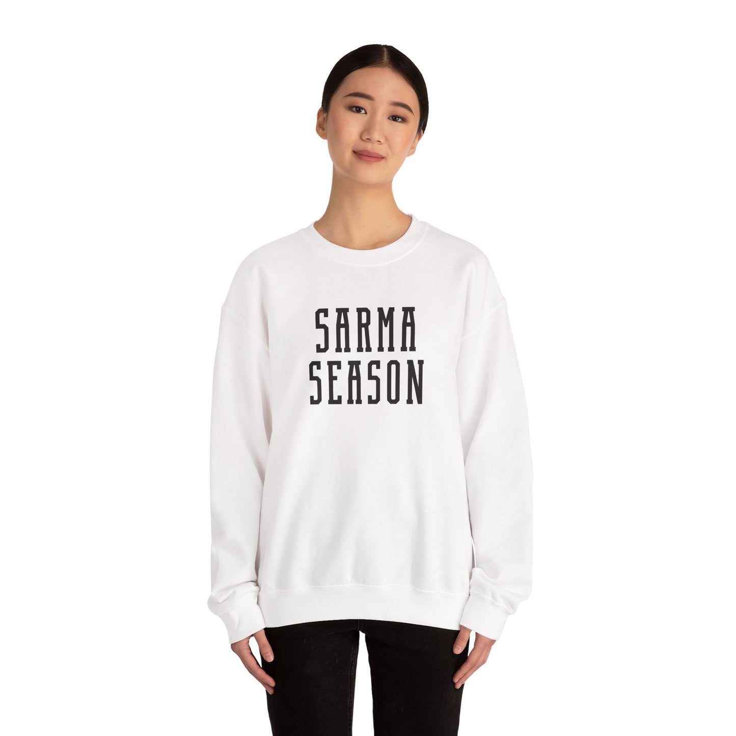 Sarma Season Gildan 18000 Crewneck Croatian Food Winter Sweatshirt