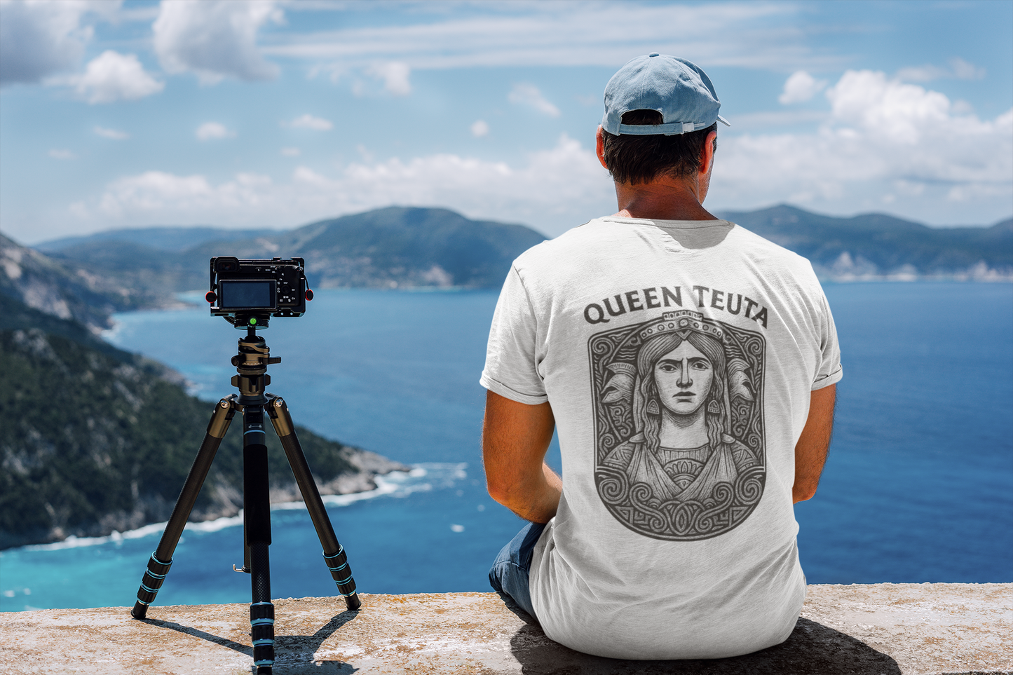 Illyrian Queen Teuta Graphic Unisex T-Shirt | Ethnic Heritage Apparel, Plain Front