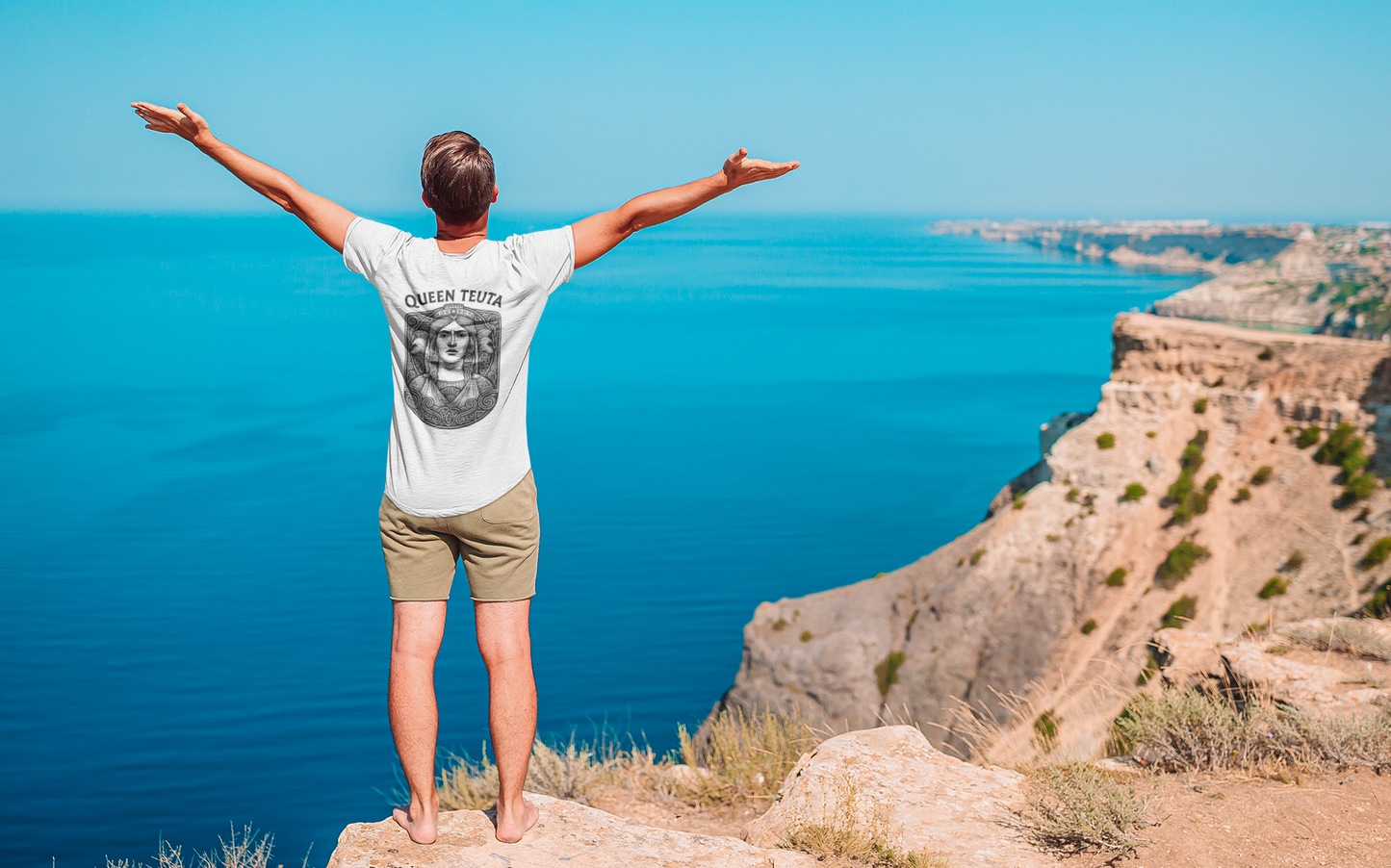Illyrian Queen Teuta Graphic Unisex T-Shirt | Ethnic Heritage Apparel, Plain Front