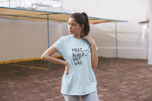 Make Burek Not War T-Shirt | Croatian Graffiti Tee | Comfort Colors 1717 | Balkan Shirt | Peace & Pastry Design | Graphic Tee