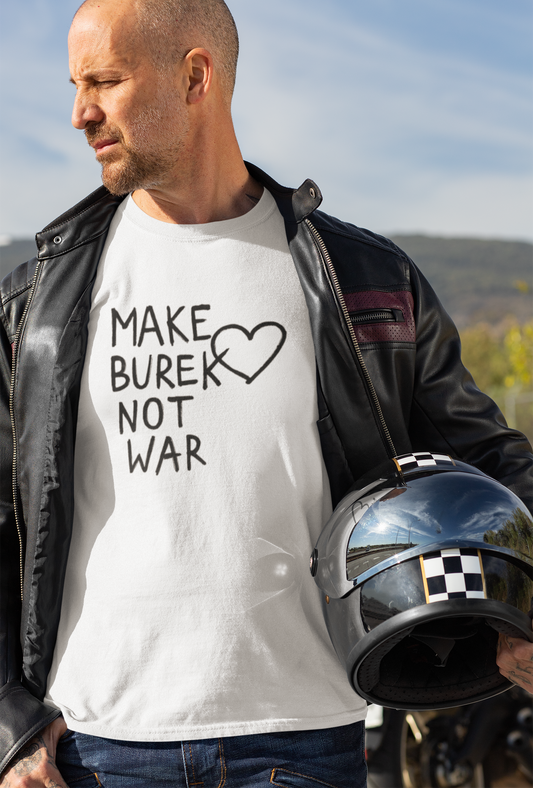 Make Burek Not War T-Shirt | Croatian Graffiti Tee | Comfort Colors 1717 | Balkan Shirt | Peace & Pastry Design | Graphic Tee